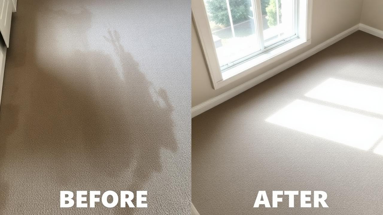 Before and after carpet cleaning in a New Jersey home